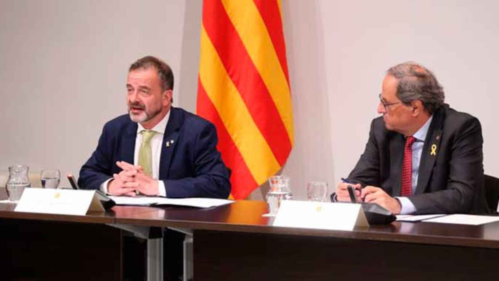 El consejero de Acción Exterior, Alfred Bosch, y el presidente de la Generalitat, Quim Torra / @catalangov