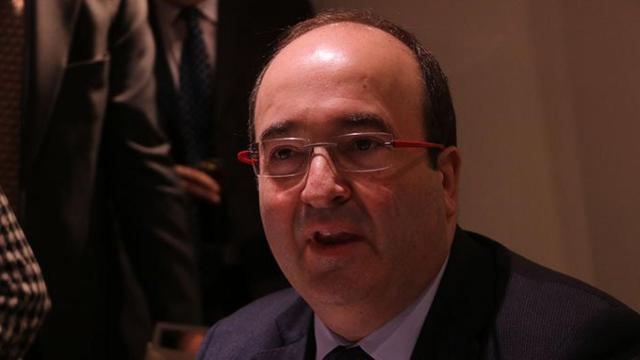 El líder del PSC, Miquel Iceta, en un desayuno informativo organizado por el Club Siglo XXI / PSC