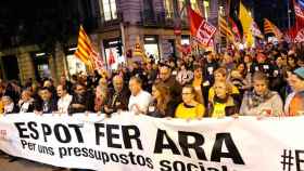 Imagen de la manifestación para exigir unos Presupuestos sociales / TWITTER