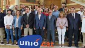 Foto de familia de los candidatos de Unió para el 27S