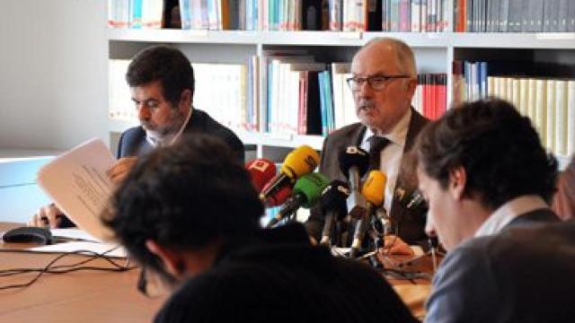 El Síndic de Greuges, Rafael Ribó, en la presentación de un informe