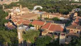 Vista aérea del Poble Espanyol, donde una mujer denuncia haber sufrido una agresión por parte de los vigilantes de seguridad / EP