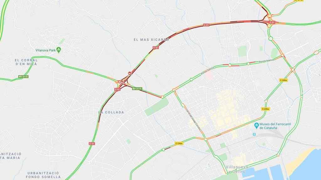 Lugar del accidente en Vilanova i la Geltrú / GOOGLE MAPS