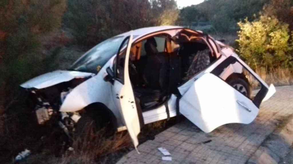 Estado del coche que conducía el menor tras el accidente / SCT