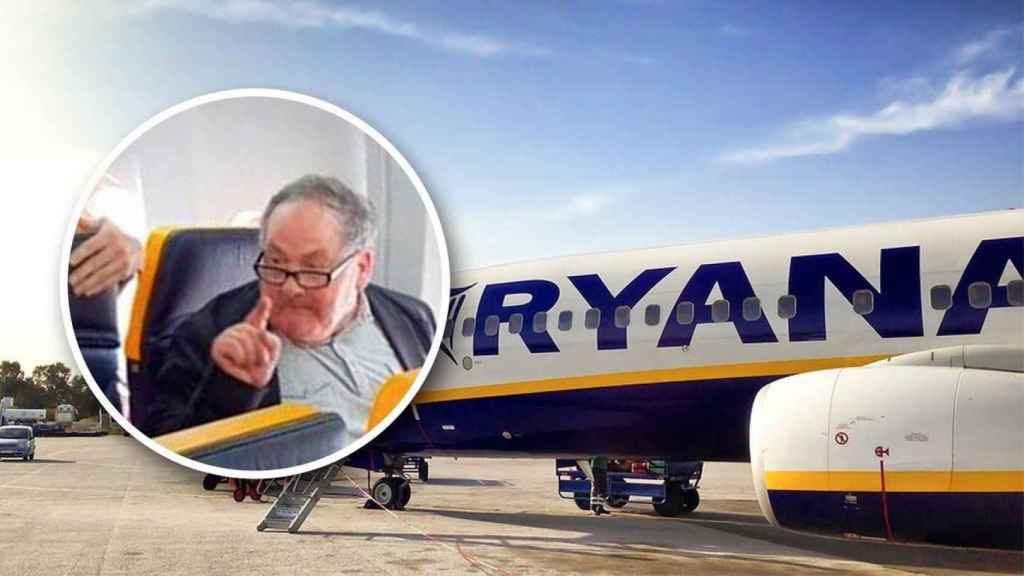 Imagen del pasajero que insultó de forma racista a una mujer en un vuelo de Ryanair / CG