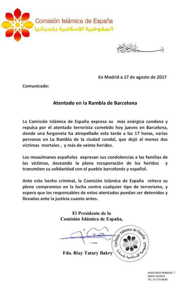 comision islamica atentado