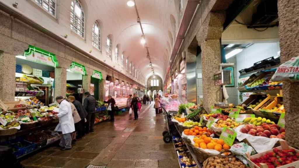 Imagen del mercado de abastos de Santiago de Compostela