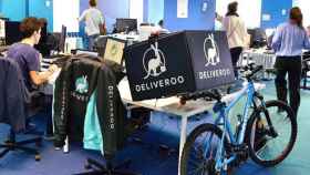 Imagen de las oficinas de Deliveroo en Madrid / EFE