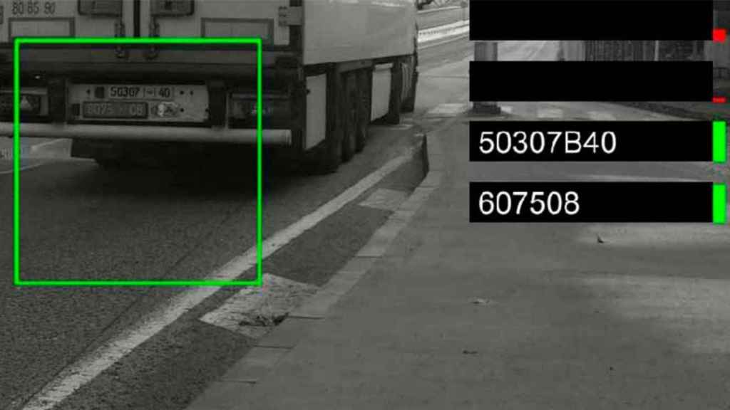 Sistema de AllRead en plena identificación de un camión a partir de la matrícula / CEDIDA