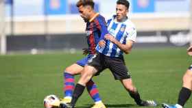 Konrad de la Fuente con el Barça B ante el Espanyol B / FCB