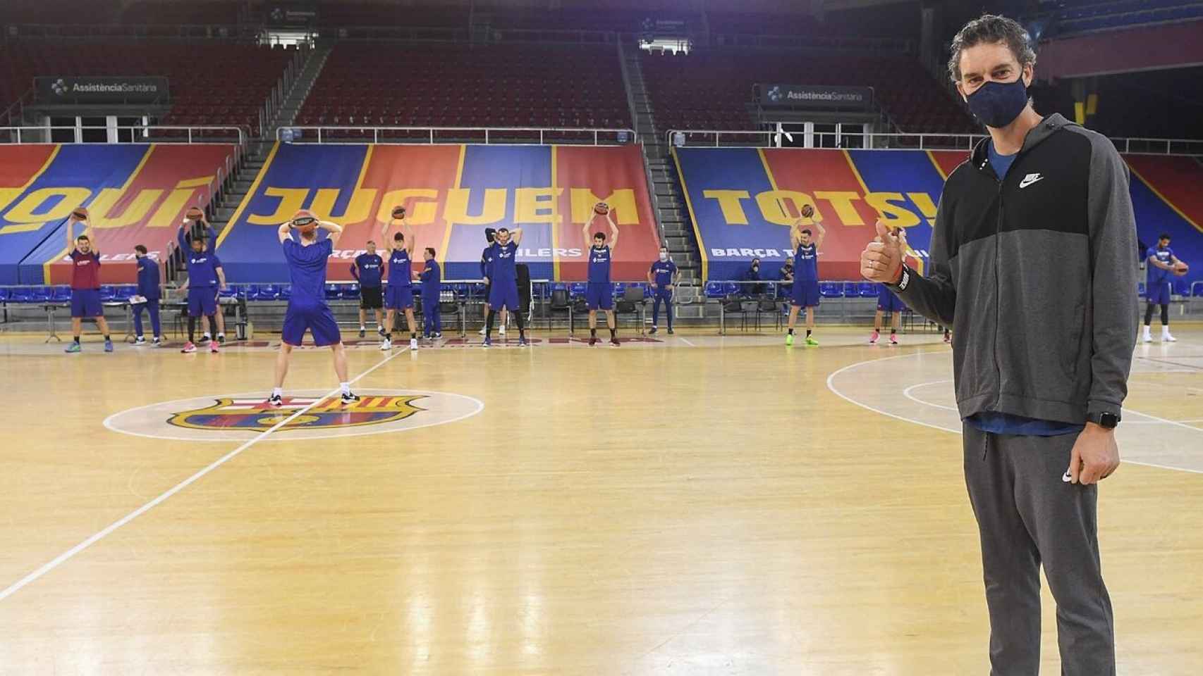 Pau Gasol, en su visita al Palau Blaugrana | FCB