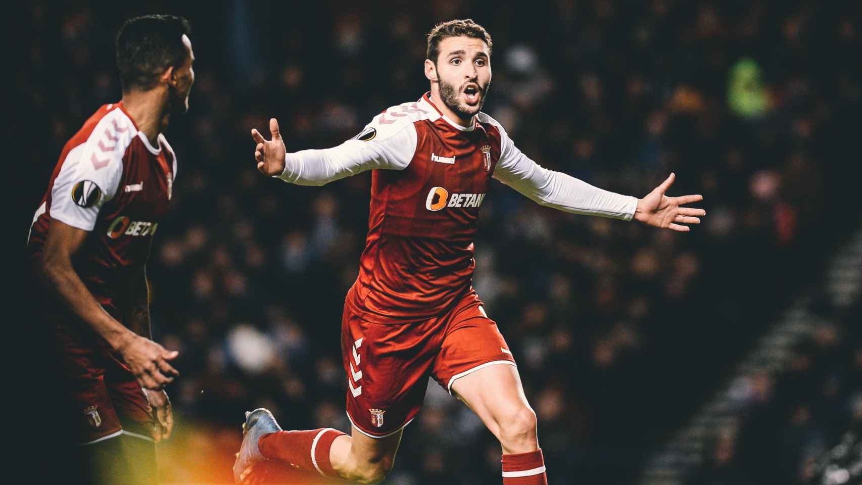 Abel Ruiz celebrando un gol con el Sparta de Braga / @SCBragaOficial