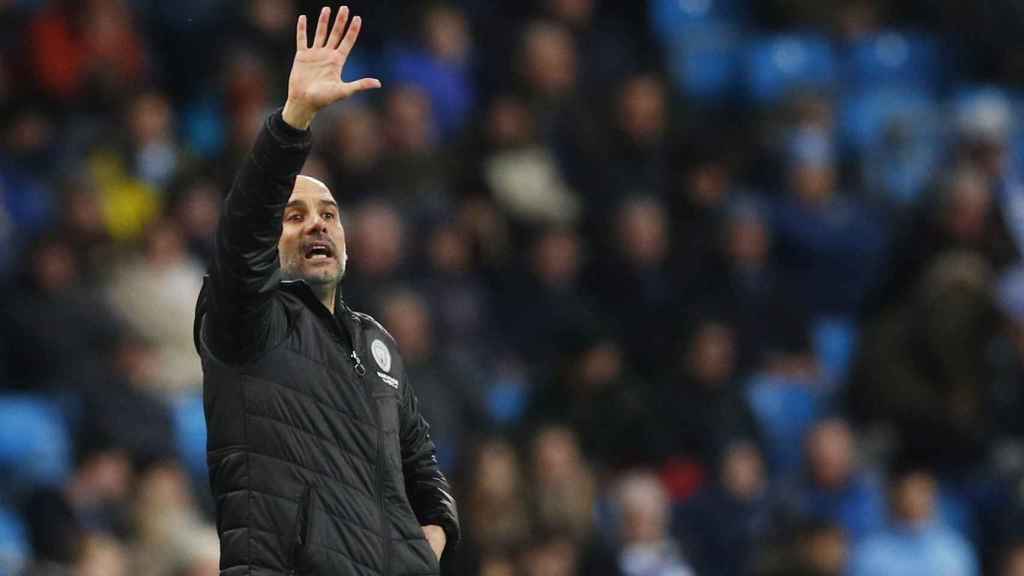 Guardiola durante un partido con el Manchester City / EFE