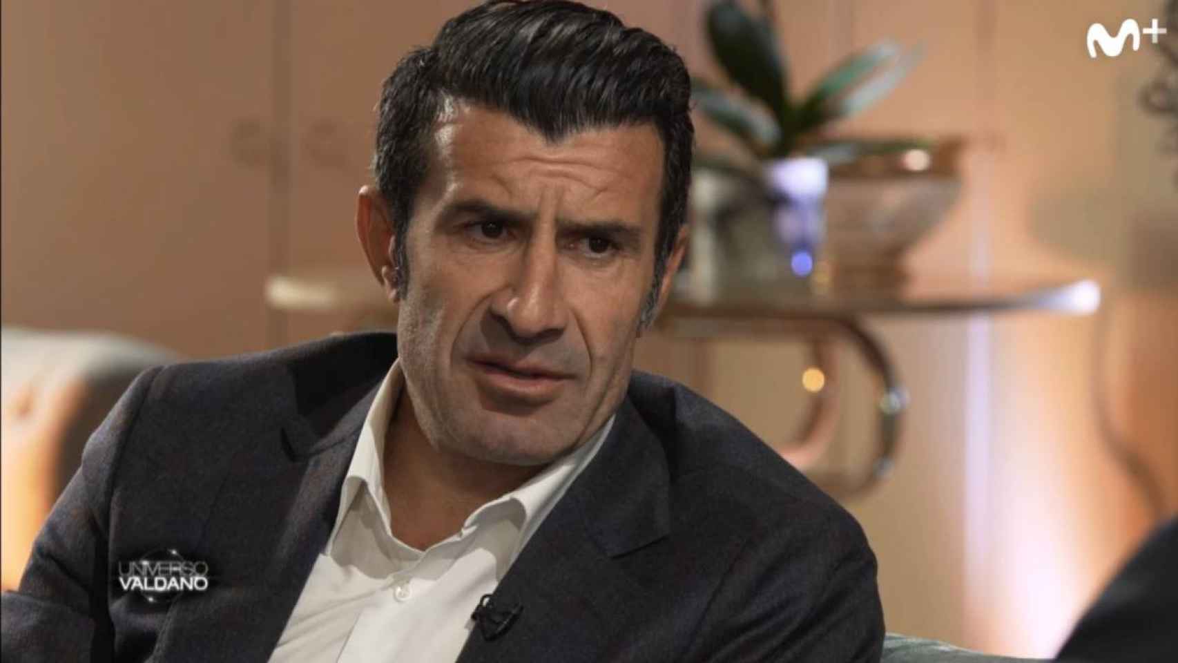 Figo en una entrevista con Jorge Valdano en #Vamos / Twitter