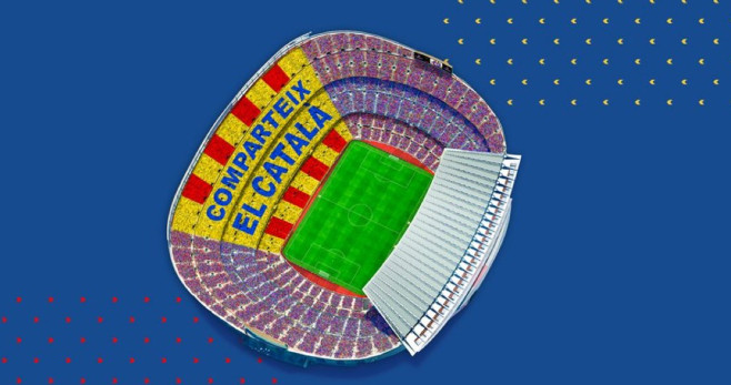 El mosaico del Barça para el partido contra el Atlético de Madrid / FCB
