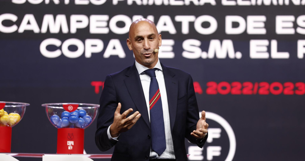 Luis Rubiales, presidente de la RFEF, en un acto de la Copa del Rey / EFE