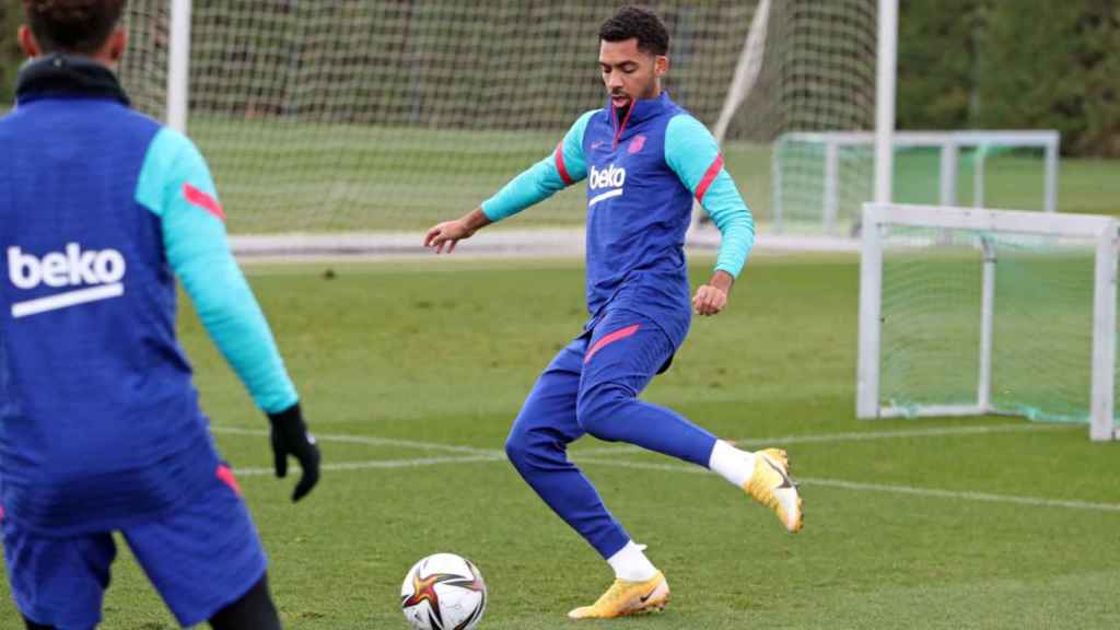 Matheus Fernandes entrenando con el Barça / FC Barcelona