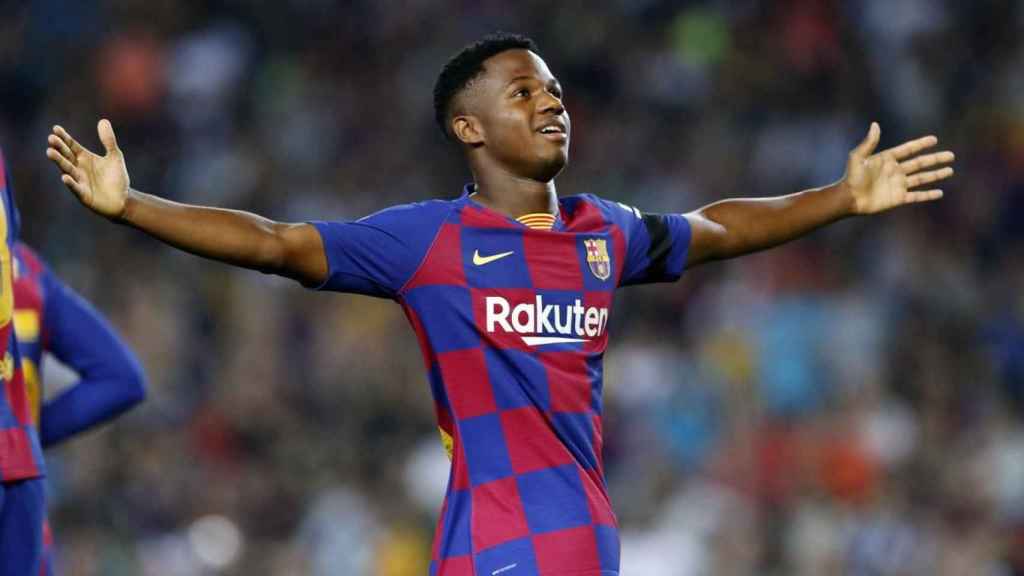 Ansu Fati, durante un partido de Liga con el Barça /FC Barcelona