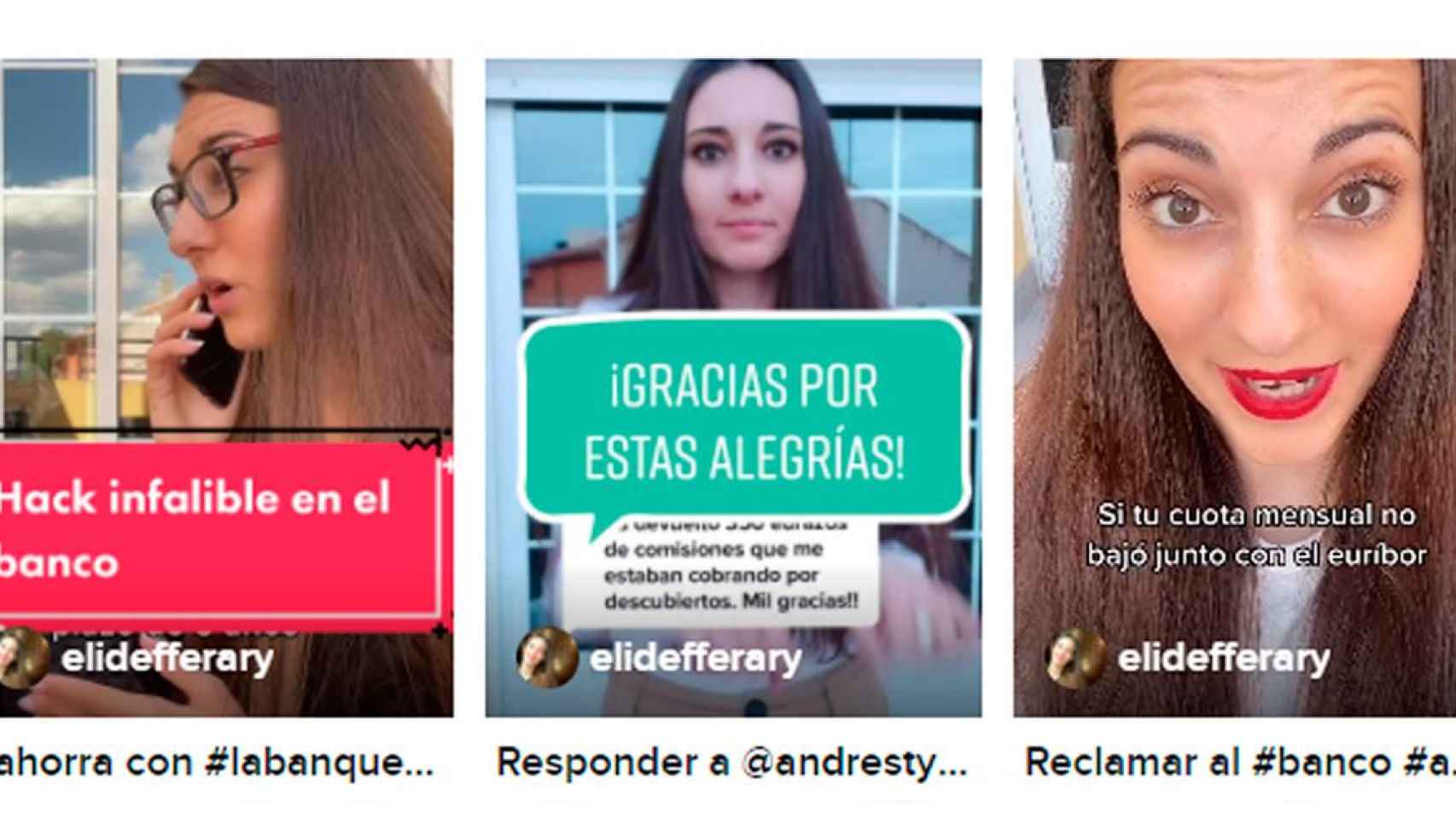 El perfil de TikTok de la influencer Eli Defferary / TIKTOK