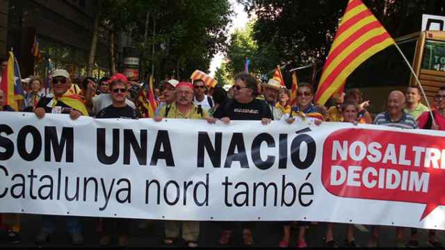 Manifestación pancatalanista en el sur de Francia, conocida por el independentismo como la Catalunya nord / CG