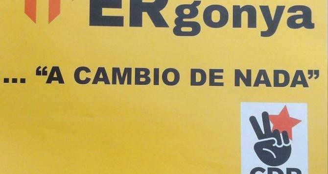 Pasquín de los CDR contra el acto de Rufián en Dosrius /