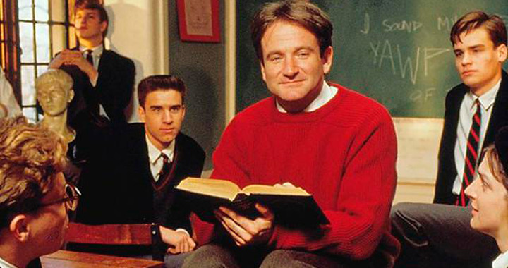 Robin Williams en 'El club de los poetas muertos'