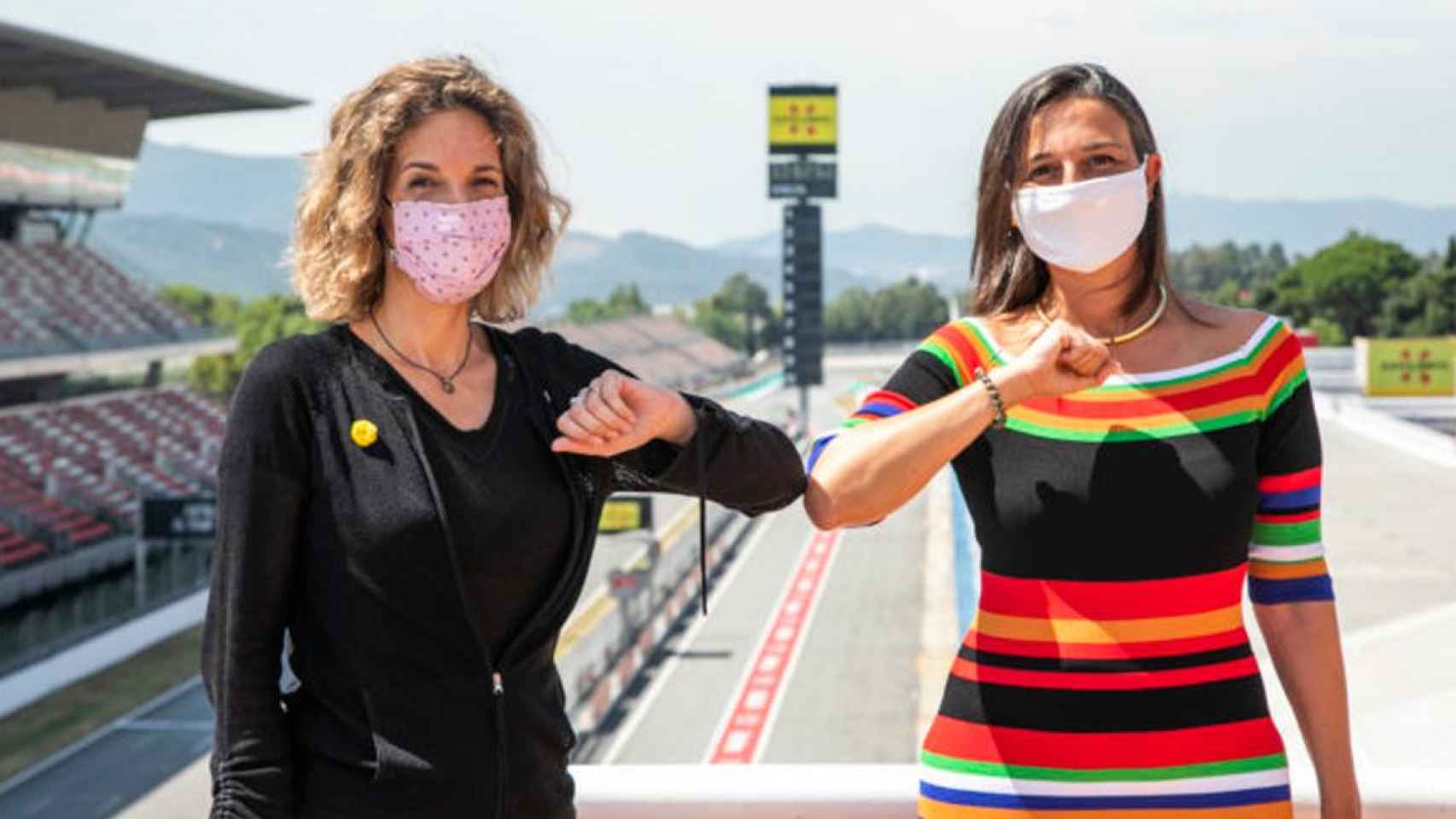 La 'consellera' de Empresa, Àngels Chacón (i), y la nueva presidenta del Circuit de Catalunya, Maria Teixidor (d) / CIRCUIT DE CATALUNYA