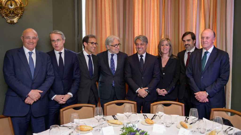 Josep Oliu, Javier Faus, Pau Relat, Sánchez Llibre, Luca de Meo, Núria Marín, Antoni Delgado y Enrique Lacalle / CE