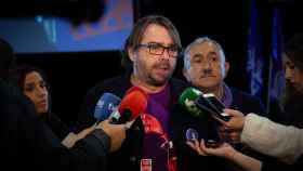 El secretario general de UGT en Cataluña, Camil Ros, junto al líder confederal del sindicato, José María Álvarez / EUROPA PRESS