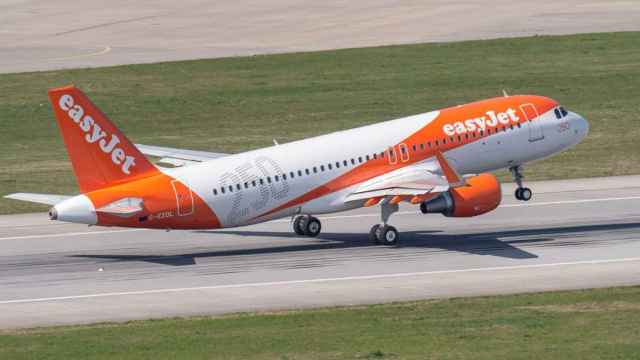 Un avión de la compañía low cost británica easyJet