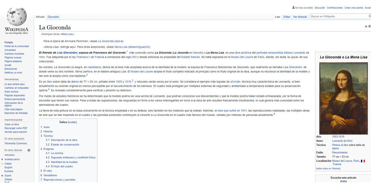 La clásica interfaz de la Wikipedia / WIKIPEDIA