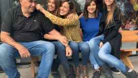 Antonella Roccuzzo con su familia