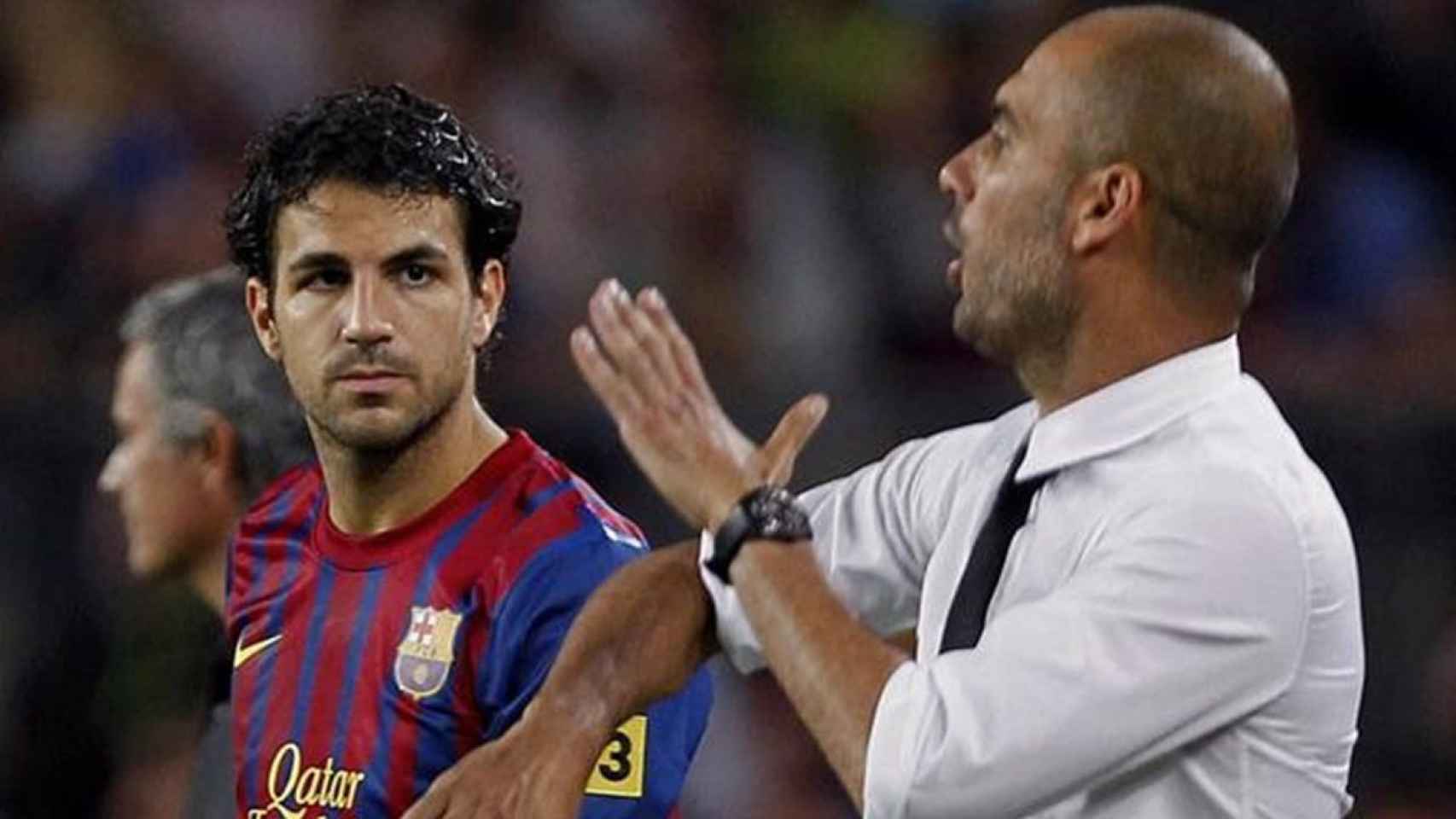 Guardiola con Cesc / EFE