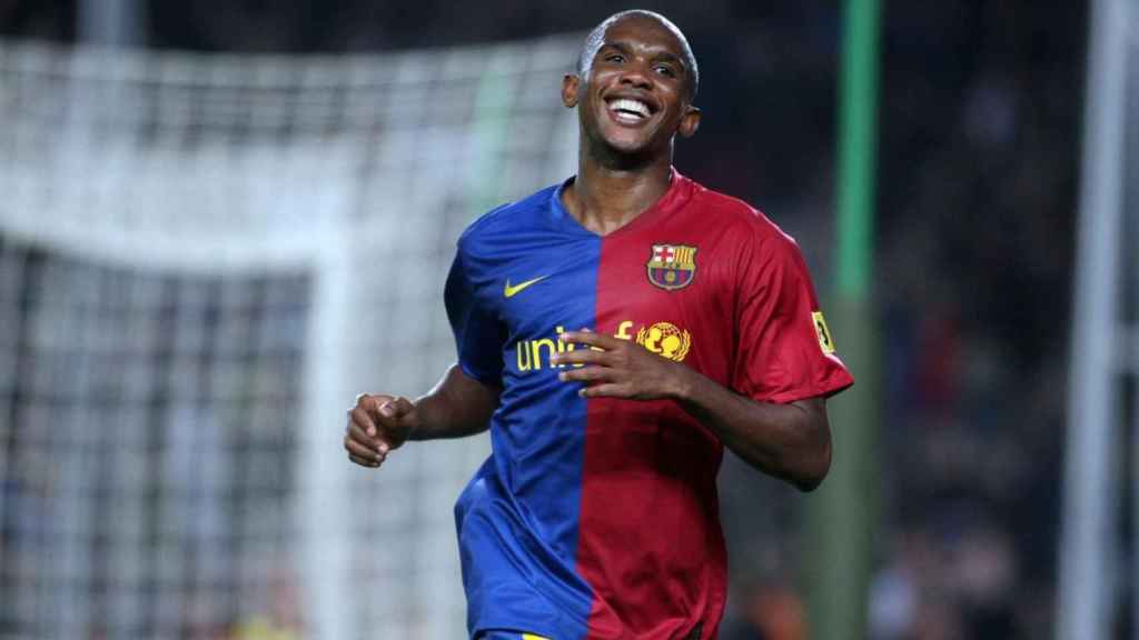 Una foto de Samuel Eto'o durante un partido del Barça en 2009 / Twitter