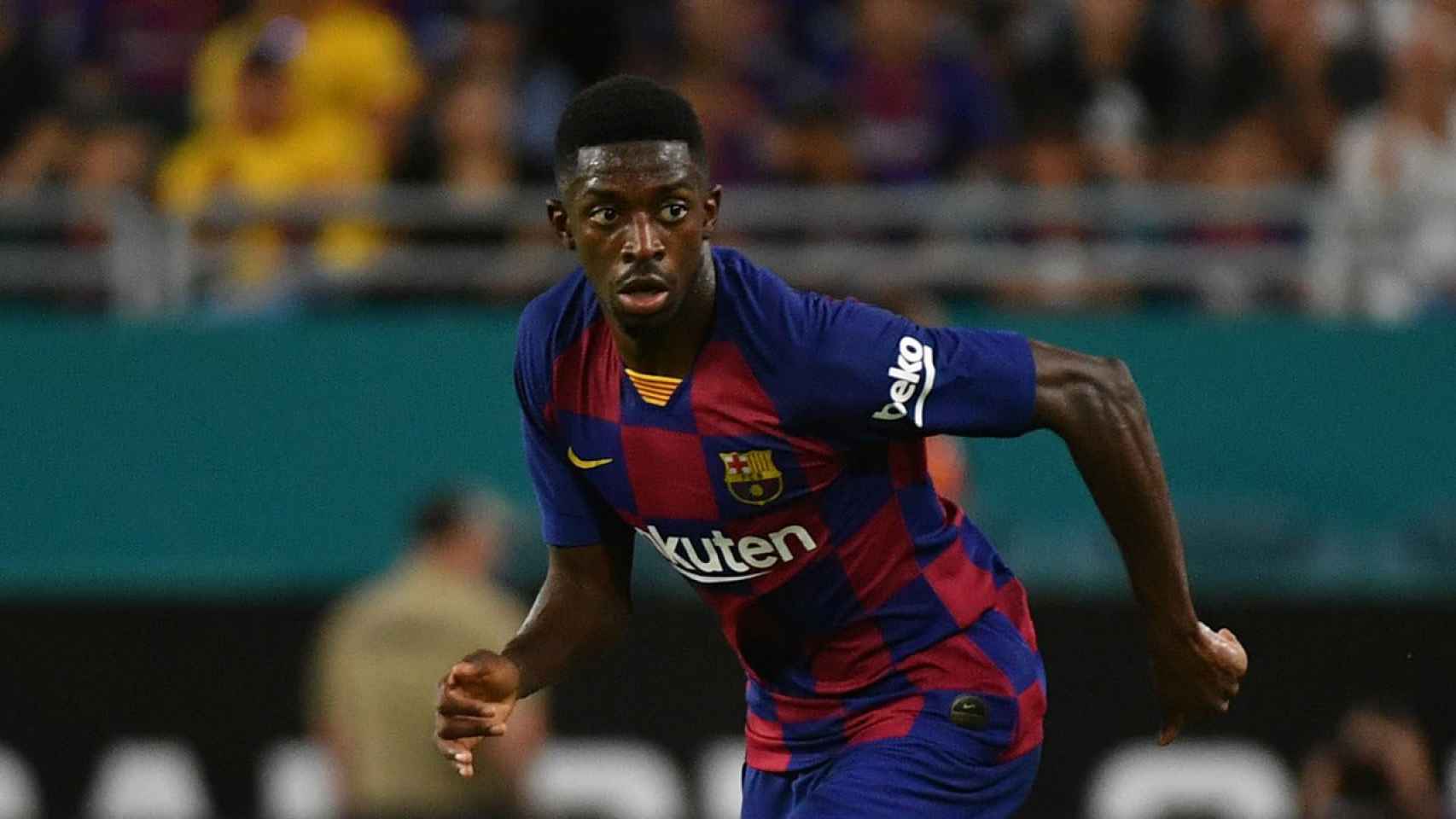 Ousmane Dembelé en un partido con el FC Barcelona / EFE