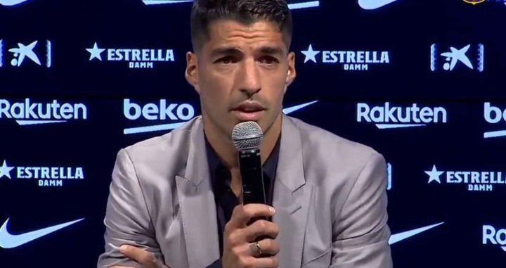 Luis Suárez en su despedida con el Barça / EFE