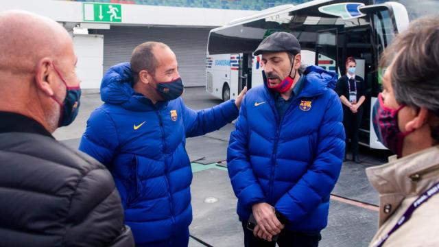 Miquel Camps visitando al femenino / FC Barcelona