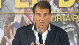 Joan Laporta en un acto de su candidatura en 2015 / EFE