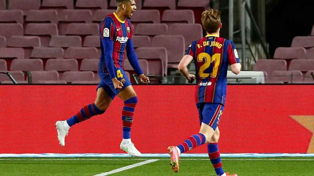 Araujo celebra su gol contra el Getafe / EFE