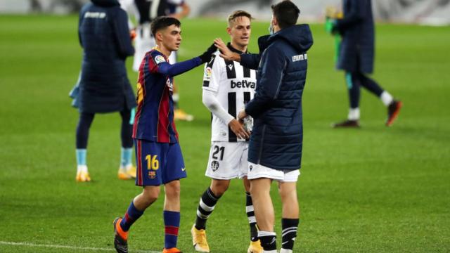 Pedri González después del partido del Barça contra el Levante / FC Barcelona