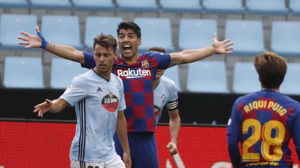 La frustración de Luis Suárez contra el Celta | EFE