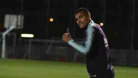 Una foto de Jeison Murillo en su primer entrenamiento con el Barça / FCB