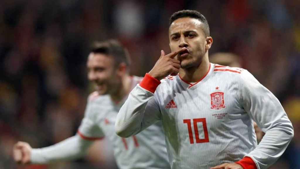 Una foto de archivo de Thiago Alcántara con la Selección Española / EFE