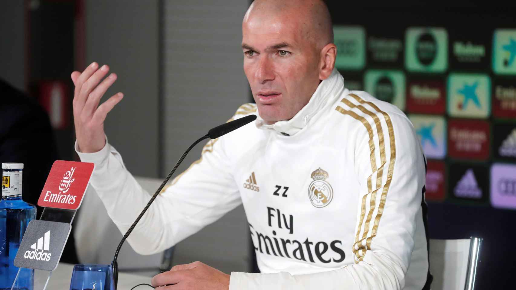 Zidane en una rueda de prensa del Real Madrid / EFE