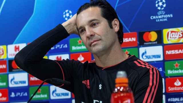 Solari en la rueda de prensa previa al duelo frente al Ajax en octavos de final / EFE