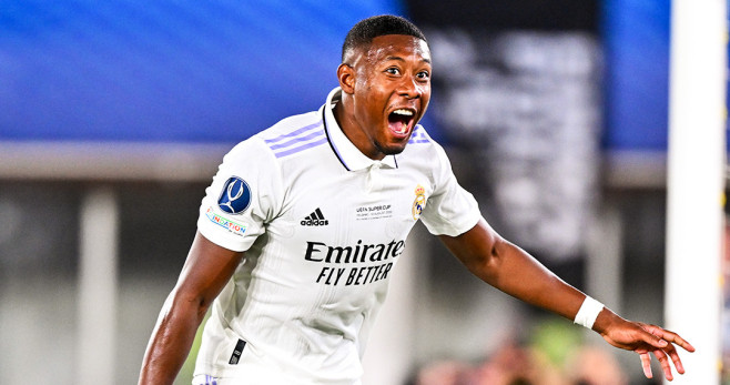 David Alaba celebrando un gol / Real Madrid