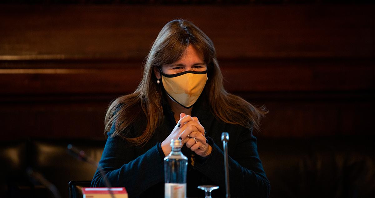 La nueva presidenta del Parlament de Cataluña, Laura Borràs, preside la reunión de la nueva Mesa del Parlament / EP