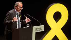 El presidente de la Generalitat, Quim Torra, durante la conferencia independentista en el TNC / EFE