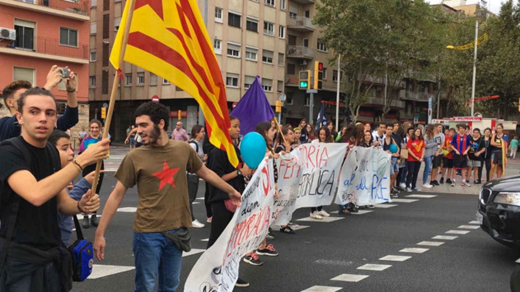 Estudiantes de institutos catalanes en una imagen de archivo  TWITTER