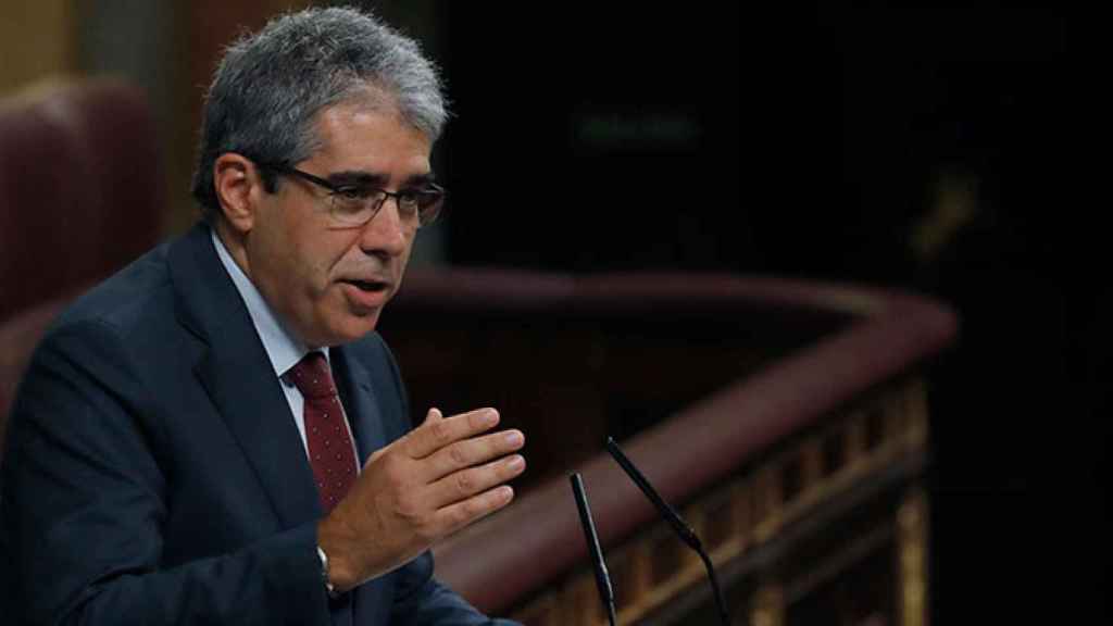 El portavoz de Convergència en el Congreso, Francesc Homs, durante su intervención en el debate de investidura / EFE